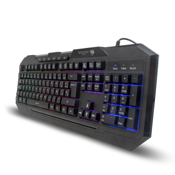 Teclado Necnon Gamer Ngk-Hydra 114 Teclado Iluminado Ergonomico Bk Nbgkhy01bm