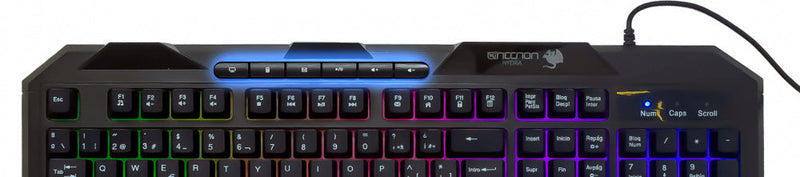 Teclado Necnon Gamer Ngk-Hydra 114 Teclado Iluminado Ergonomico Bk Nbgkhy01bm