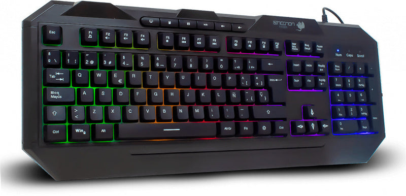 Teclado Necnon Gamer Ngk-Hydra 114 Teclado Iluminado Ergonomico Bk Nbgkhy01bm