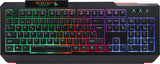Teclado Necnon Gamer Ngk-Minotaur 104 Teclado Retroiluminado, Rojo Con Negro - Nbgkmi25rs