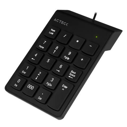 Teclado Numerico Acteck Alambrico Usb Negro Inspire Tn200 Ac-932622