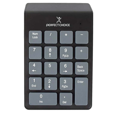 Teclado Numerico Inalambrico Usb Perfect Choice Negro/Gris