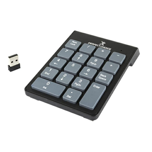 Teclado Numerico Inalambrico Usb Perfect Choice Negro/Gris