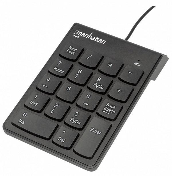 Teclado Numerico Manhattan Usb Alambrico 18 Teclas Negro 176354