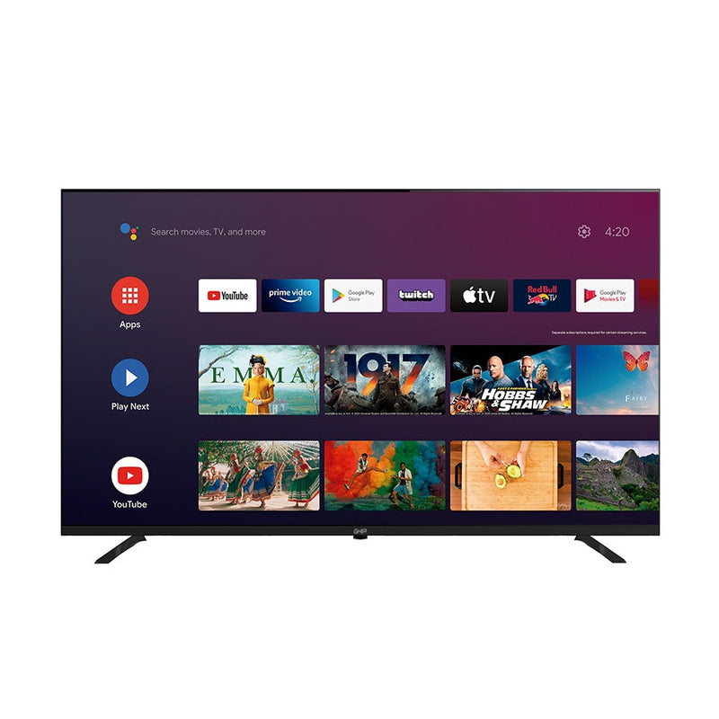 Television Smart Ghia Android Tv Certified 50 Pulg 4k Wifi, Rj45, 3 Hdmi, 2 Usb, Rca, Aux 3.5mm, Optico 60hz