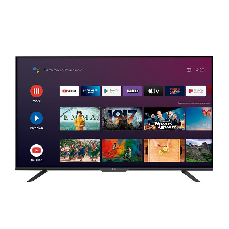 Television Smart Ghia Android Tv Certified 55 Pulg 4k Wifi, Rj45, 3 Hdmi, 2 Usb, Rca, Aux 3.5mm, Optico 60hz