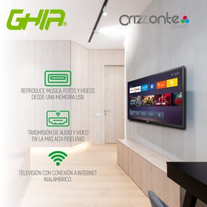 Television Smart Ghia Netflix 4k 65 Pulg 3 Hdmi, 2 Usb, Rca, Optico, 3.5mm 60hz