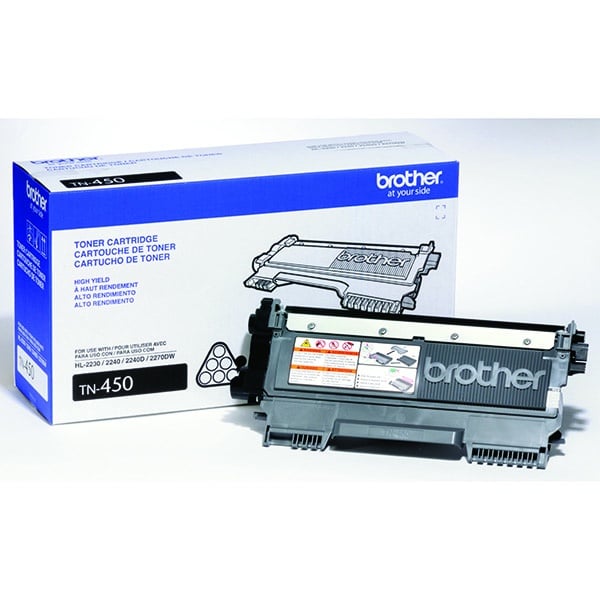 Toner Brother Tn450 Negro 2,600 Pag Alto Rend Para Mfc7860dw, Dcp7065dn