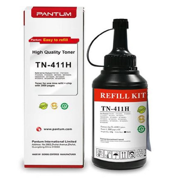 Toner Pantum Tn-411h Negro, Rendimiento 3000 Paginas, Toner Refil