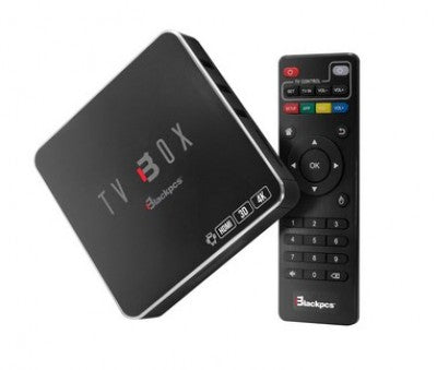 Tv Box Blackpcs Eo104k-Bl, Ethernet (Rj-45), Wlan, 3840 X 2160, Android 7.1, 1gb, 8gb