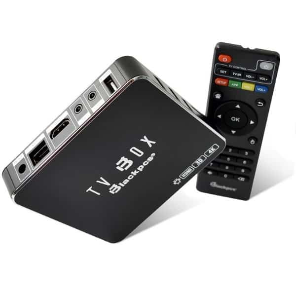 Tv Box Blackpcs Eo104k-Bl, Ethernet (Rj-45), Wlan, 3840 X 2160, Android 7.1, 1gb, 8gb