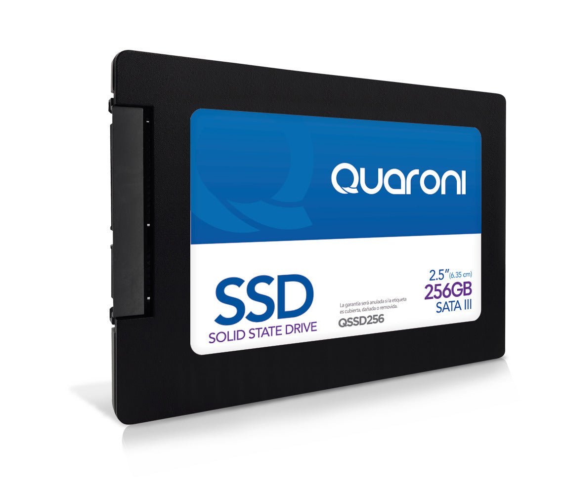 Unidad de Estado Solido QSSD256. SSD 256GB 2.5, SATA 3, Lectura 510MB/S Escritura 450MB/S.