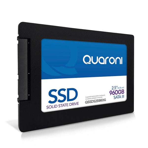 Unidad De Estado Solido Ssd Quaroni 2.5 960gb Sata3 6gb, S 7mm Lectura 550mb, S Escritura 490mb, S