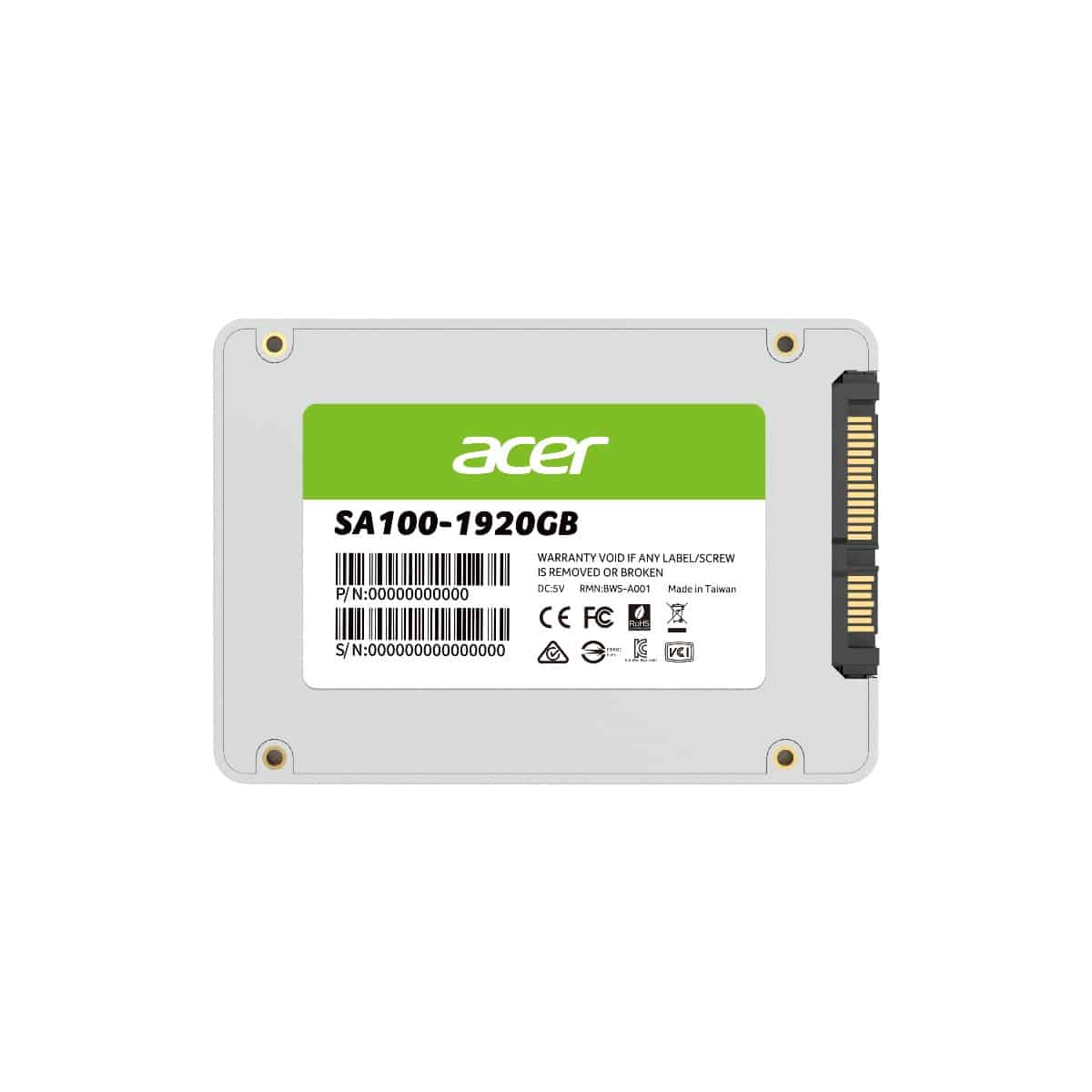 Unidad Ssd Acer Sa100 1920gb Sata 2.5" 560mb, S (Bl.9bwwa.105)