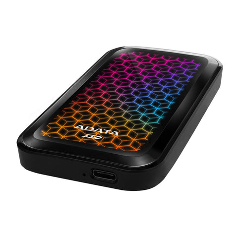 Unidad Ssd Externo Adata Se770G 1Tb Usb 3.2 Rgb (Ase770G-1Tu32G2-Cbk)
