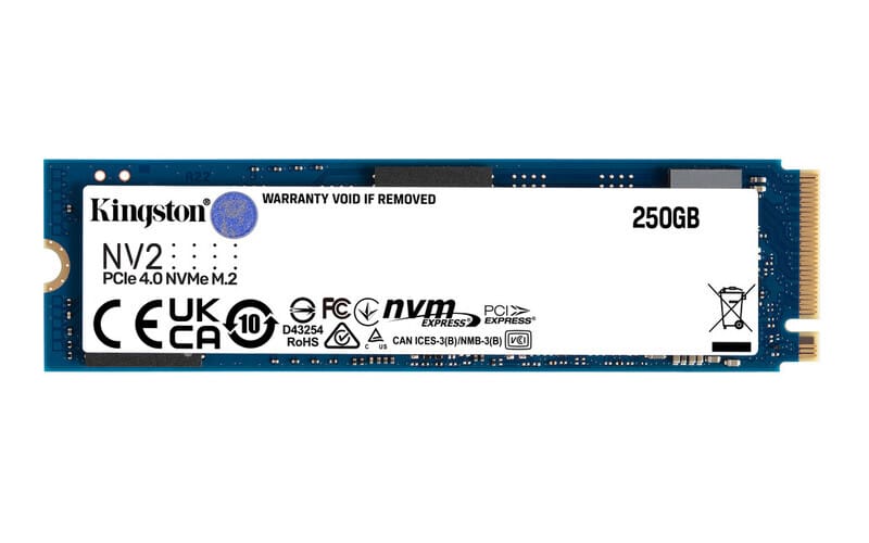 Unidad Ssd Kingston Nv2 250gb M.2 2280 Nvme 3000mb, S(Snv2s/250g)