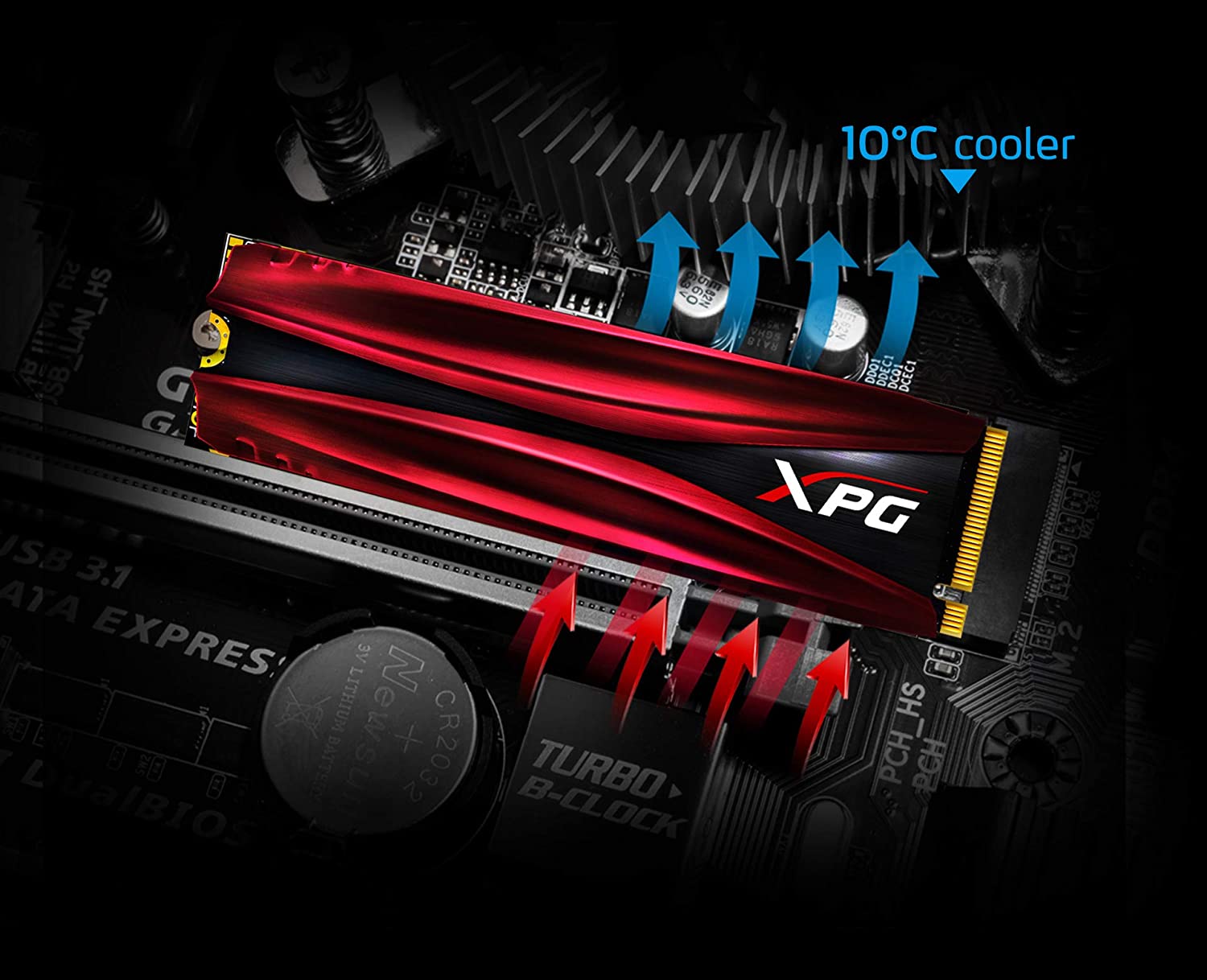 Unidad Ssd M.2 Adata Gammix S11 2280 Pcie 256gb (Agammixs11p-256gt-C)
