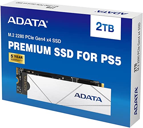 Unidad Ssd M.2 Adata Premium Para Ps5 2tb Pcie G4 Blanco (Apsfg-2t-Csus)