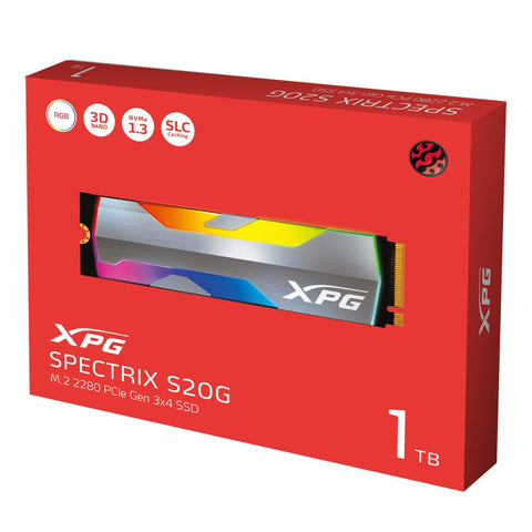 Unidad Ssd M.2 Adata Spectrix S20 Rgb Pcie 500gb (Aspectrixs20g-500g-C)