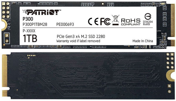 Unidad Ssd M.2 Patriot P300 1tb 2280 Pcie 3.0 X4 (P300p1tbm28)