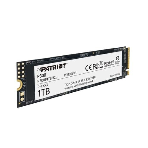 Unidad Ssd M.2 Patriot P300 1tb 2280 Pcie 3.0 X4 (P300p1tbm28)