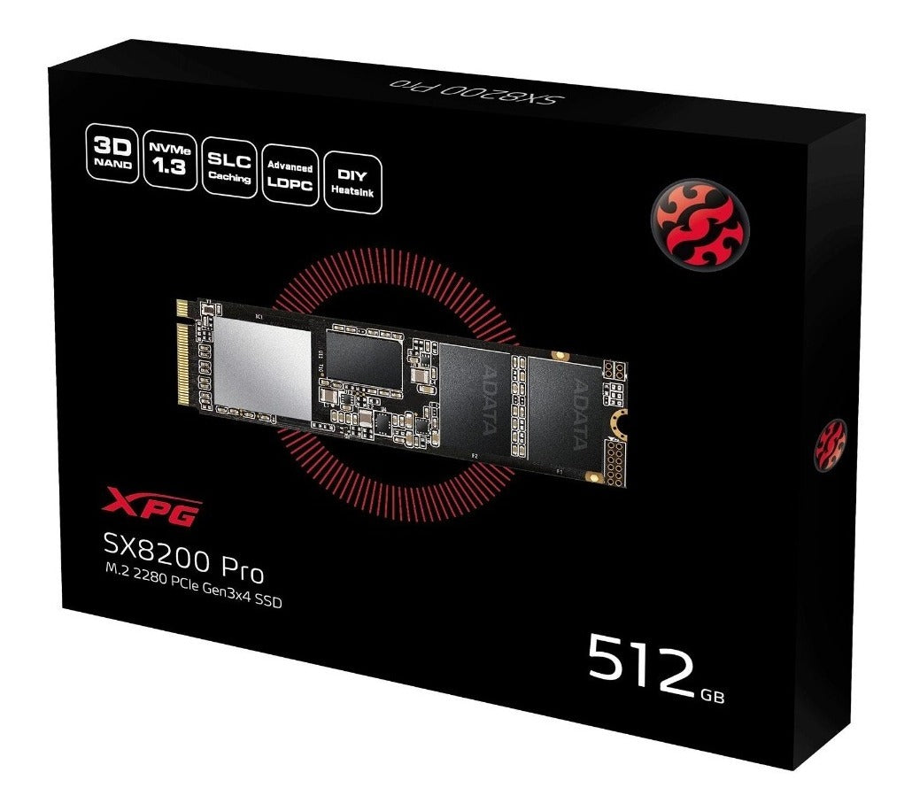 Unidad Ssd M.2 Xpg Asx8200p 2280 Pcie 512gb (Asx8200pnp-512gt-C)
