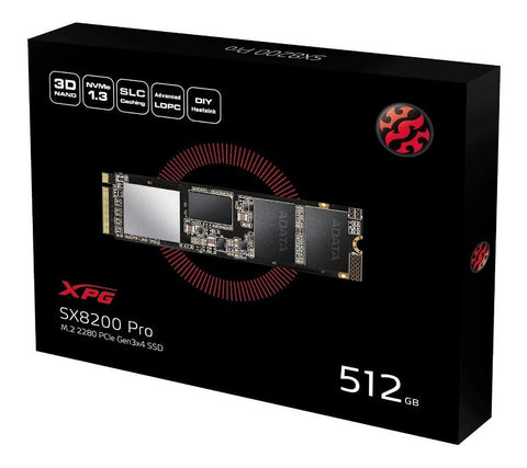 Unidad Ssd M.2 Xpg Asx8200p 2280 Pcie 512gb (Asx8200pnp-512gt-C)