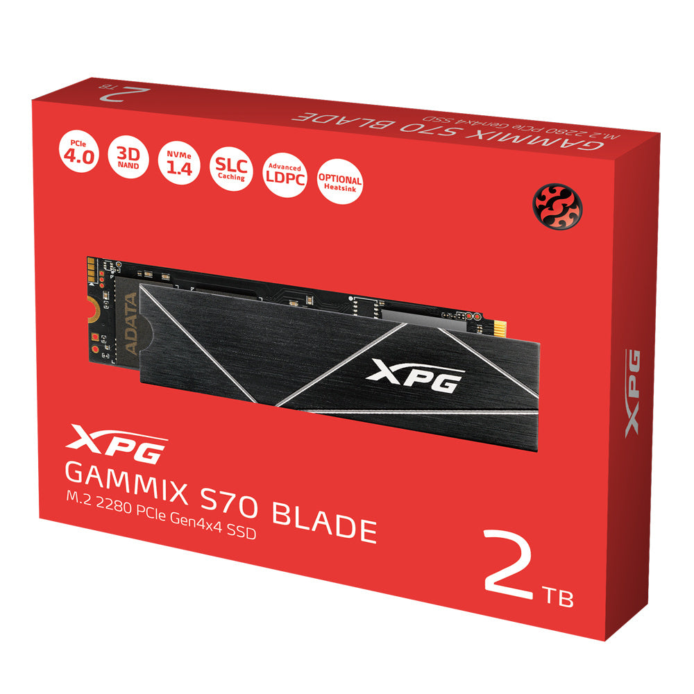 Unidad Ssd M.2 Xpg Gammix S70 Blade Pcie 2tb (Agammixs70b-2t-Cs)