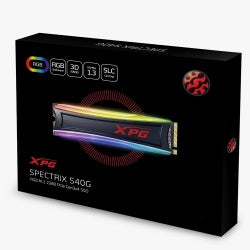 Unidad Ssd M.2 Xpg S40g Rgb 2280 Pcie 256gb Box (As40g-256gt-C)