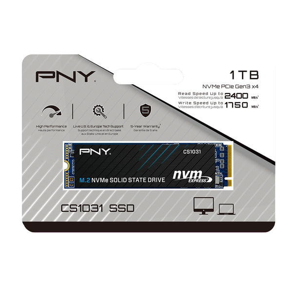 Unidad Ssd Pny 1tb M.2 2280 Nvme Gen3x4 2400, 1750 M280cs1031-1tb-Cl