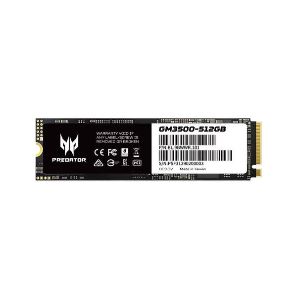 Unidad Ssd Predator Gm3500 512gb M.2 Nvme Gen3x4 3400mb, S Bl.9bwwr.101