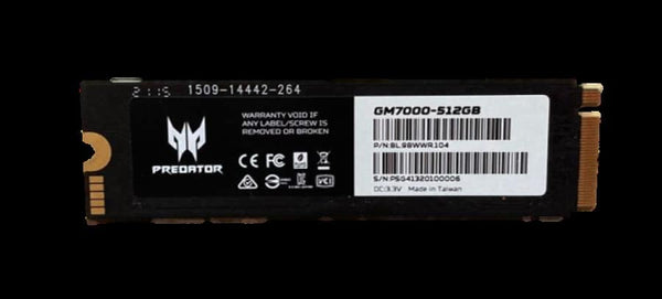 Unidad Ssd Predator Gm7000 512gb M.2 Nvme Gen4x4 7400mb, S Bl.9bwwr.104