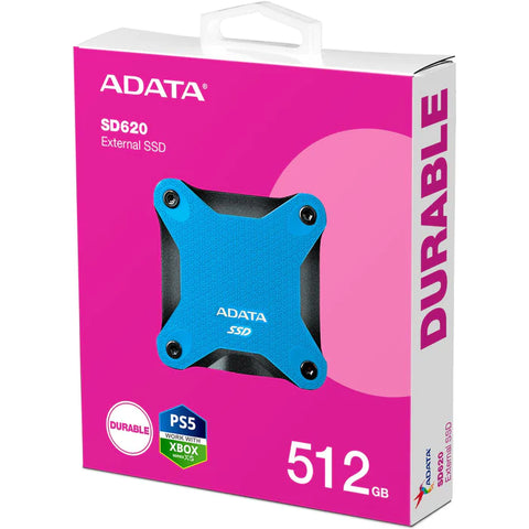unidad Ssd Externo Adata Sd620 512Gb 3.2Usb 520/460 Mbs Gen2 Azul (Sd620-512Gcbl)