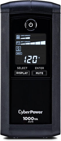 Ups, No Break Cyberpower Cp1000avrlcda 1000va, 600w Lcd, Avr, 9 Contactos