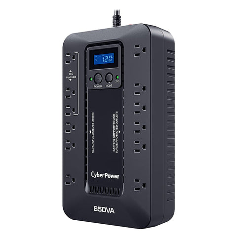 Ups, No Break Cyberpower Ec850lcd 850va, 510w Standby, Lcd, 12 Contactos