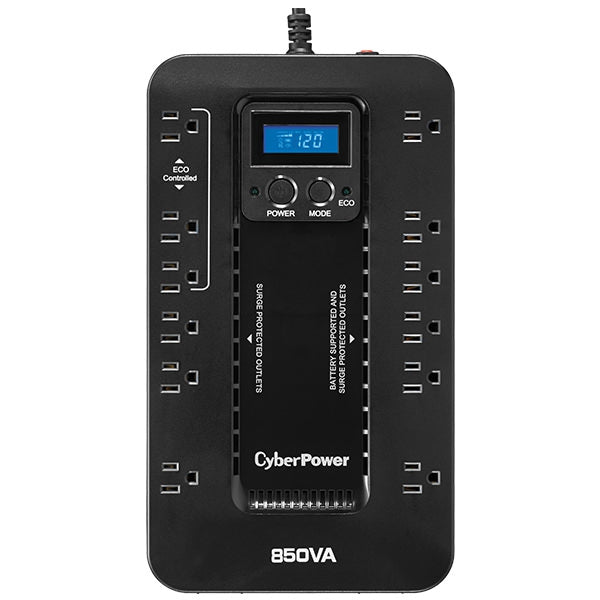 Ups, No Break Cyberpower Ec850lcd 850va, 510w Standby, Lcd, 12 Contactos