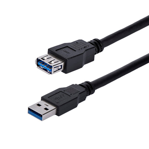 Cable De 1 Metro De Extension Alargador Pasivo Usb 3.0 Superspeed - Macho A Hembra Usb A - Extensor - Negro - Startech.Com Modelo, Usb3sext1mbk