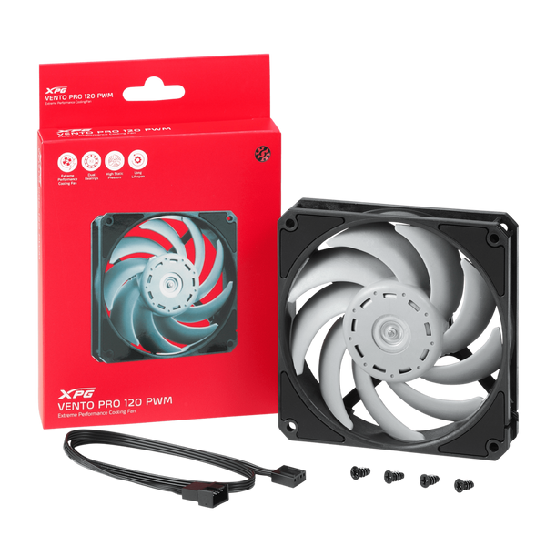 Ventilador 120 Pwm Vento Pro Xpg (Ventopro120pwm-Bkcww)