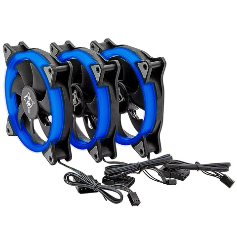 Ventilador Gamer Yeyian Led Azul Yct-050720b Typhoon, 120mm, 3pzas
