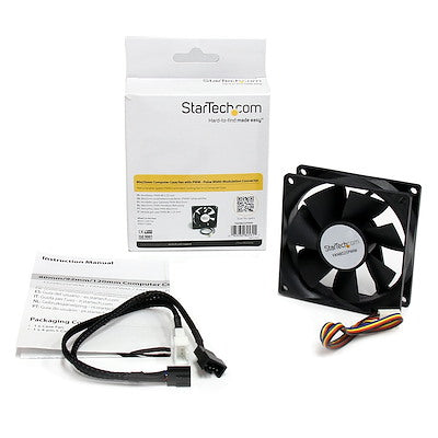 Ventilador para chasis caja de computadora pc torre - 80x25mm - conector pwn - startech.com mod. Fan8025pwm