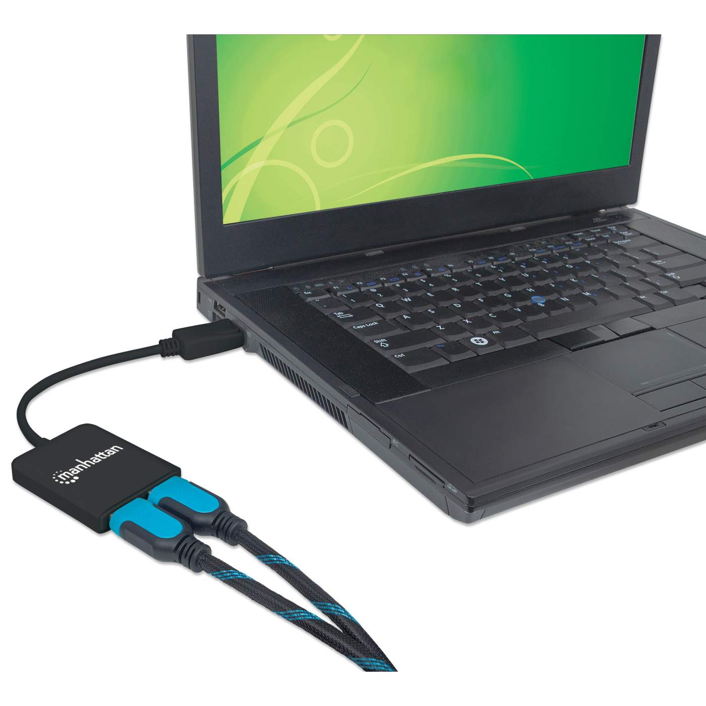 Video Splitter Manhattan Displayport 1dp In:2hdmi Out Usb/Mst 152716