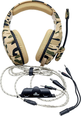 Yeyian Diadema Gamer Force Serie 3000, Camuflaje Desierto S3000 LED, USB - 3.5MM