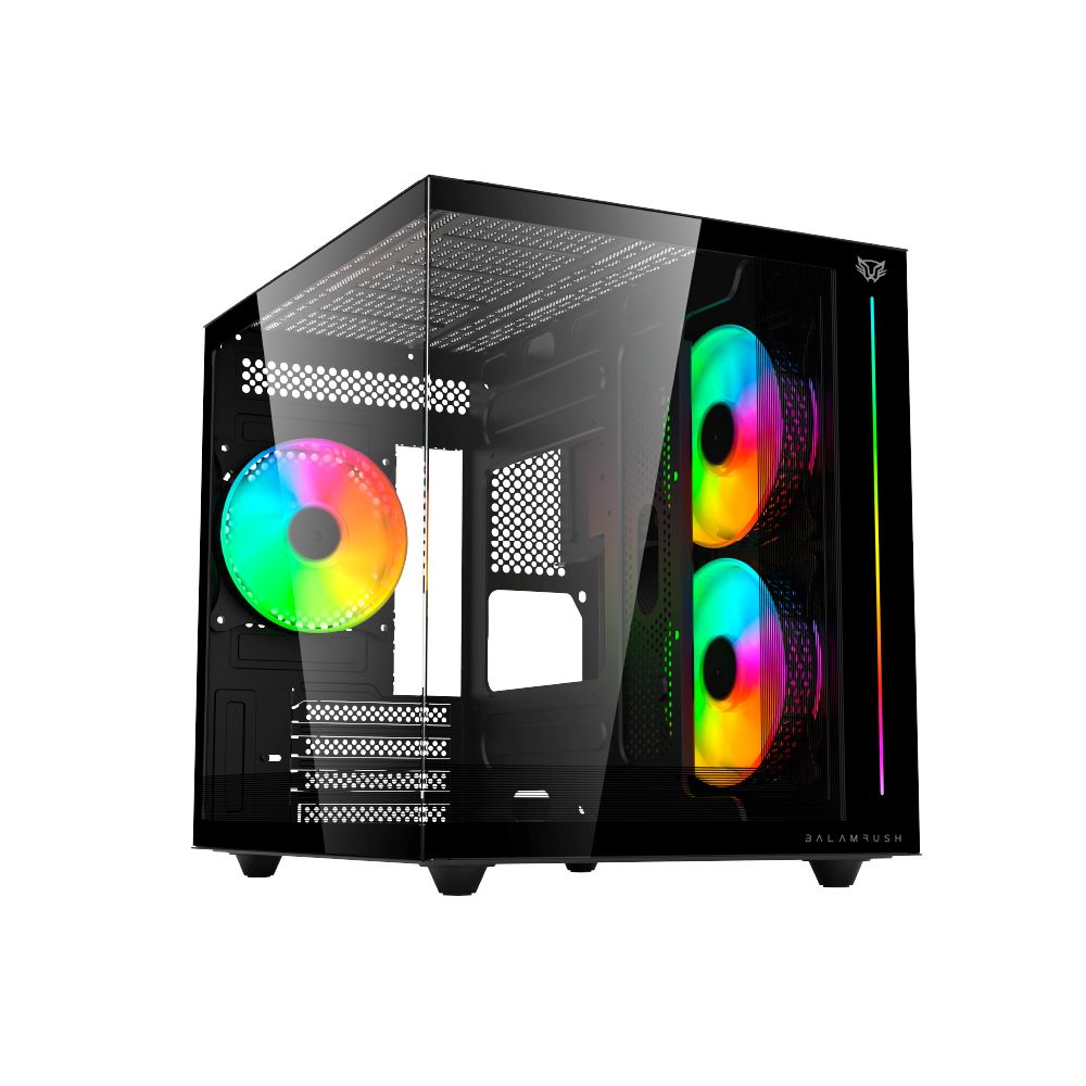 Gabinete Balam Tankprogm955 Mini Torre, Mini atx, Cristal, Negro Br-937320