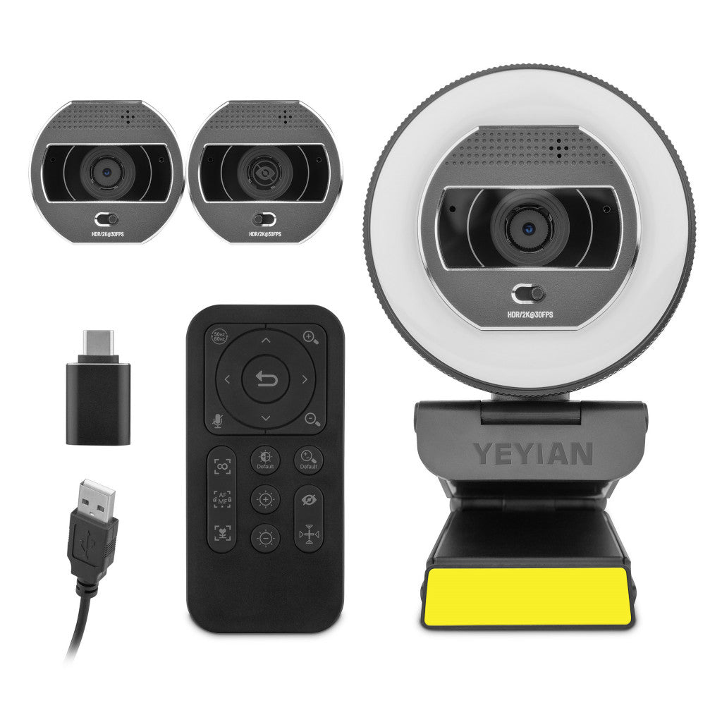 Webcam Yeyian Streaming Iluminación Y Control Remoto Ypw-Qhdaf-M1