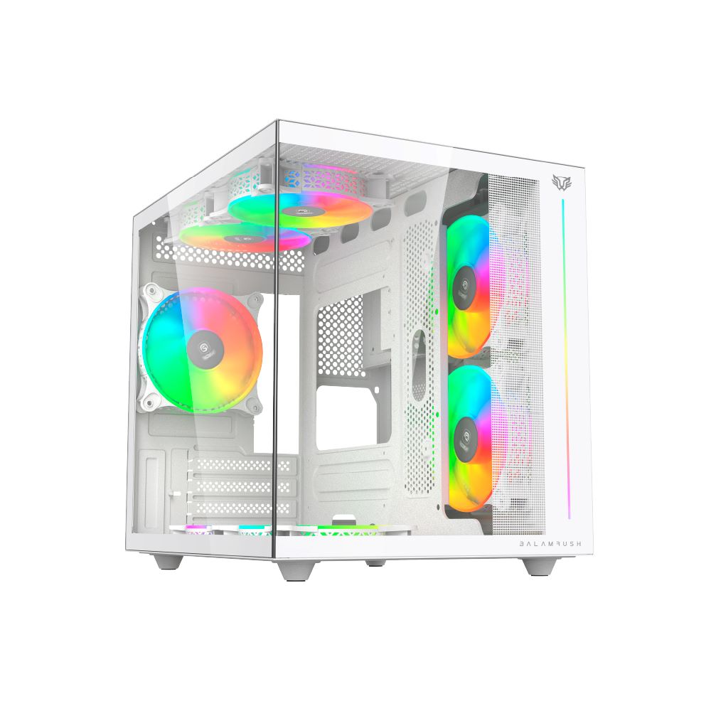 Gabinete Balam Tank prog m955, Mini torre, Mini atx, Cristal, Blanco Br-937337